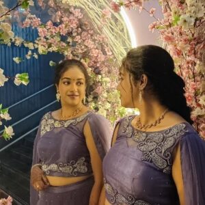 Shruthi Narayanan Instagram - Dream Fairyland....

Dressing up with the thought that I am Princess Jasmine for the Sangeeth of my sister is the best thing ever happend...
.
.
🔖
Sangeeth fit | Wedding outfit series | Lavender Lehenga | Wedding outfits | Bridesmaid outfits | Hairstylings | Self Styling | Photography | Bridesmaid | Sangeeth look | Wedding season | Explore page | For Your page | Trending post | Instafamous | Instainfluencer | 
.
.
.
Pc: @_.its_krithikaa_here._ & my mum hehe
.
#sangeetoutfit #weddingseason #weddingsetup #lavenderlehenga #lehenga #weddingvibes #explorepage #flauntingtheflaws🌈 #fyp #trendingnow #shruthinarayanan #vidhya #siragadikaasai #actress #Instagram #instagood #instafamous #instainfluencer
