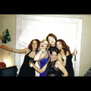 Sian Gibson Instagram - The original Spice Girls Line Up 1997!! I seem to have dressed as wannabe Goth Spice! ✌🏻