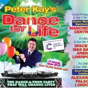 Sian Gibson Instagram - YES!!!!! This is the BEST night out! 
Peter Kay's #DanceForLife is back! The charity dance-a-thon announces 2020 dates, including Manchester and London for the very first time. Raising money for @CR_UK. Tickets go on sale 9AM Fri 28th Feb 2020 and will be available at SEETICKETS.COM TICKETMASTER.CO.UK