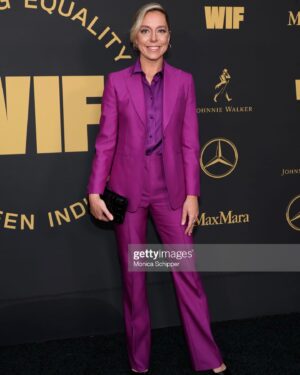 Siân Heder Instagram - So fun to host the @womeninfilmla party to celebrate this years batch of Oscar Nominees with my friend @themarleematlin. I’ve been blown away by the films this year. Also need to say there was so much amazing work that wasn’t nominated but makes me so optimistic that female filmmakers are making their voices heard in a way that is undeniable. Hollywood might be slow to change but fuck it, we’re here to stay. Also thank you @maxmara for the genius purple suit. ❤️. styling - @edmondalison hair - @christianmarc makeup -  @kelawong