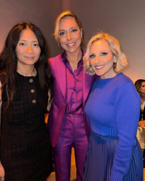 Siân Heder Instagram - So fun to host the @womeninfilmla party to celebrate this years batch of Oscar Nominees with my friend @themarleematlin. I’ve been blown away by the films this year. Also need to say there was so much amazing work that wasn’t nominated but makes me so optimistic that female filmmakers are making their voices heard in a way that is undeniable. Hollywood might be slow to change but fuck it, we’re here to stay. Also thank you @maxmara for the genius purple suit. ❤️. styling - @edmondalison hair - @christianmarc makeup -  @kelawong