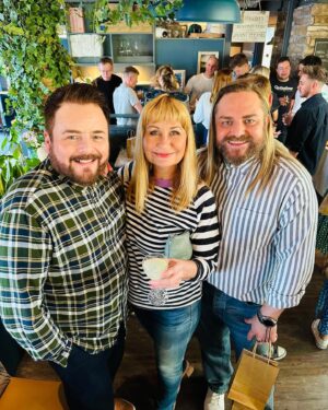 Siân Lloyd Instagram - Hoping these pictures convey the charm and warmth of the launch @langlandsbrasserie of Gŵyr Langland by @thegowergincompany and the creation of @craigjonesdesigns 🍸We’re all so proud that we have our very own Langland Gin, complete with the signature ever so cute beach huts. Bravo Craig and all at The Gower Gin Company in Port Eynon👏 Great to catch up with lovelies @chrishowellsmakeup & hub @jamricuk & @fenssecretkitchen ( penblwydd hapus birthday Fen 🎂 ) And Michelin Chef extraordinaire @hgchef1 A lovely Langland night 🌅 #gin #new #launch #party #smallbusiness #vocalforlocal #micro #distillery #supportsmallbusiness