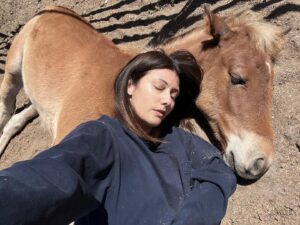 Sibylla Deen Instagram - Now I can only sleep on a foal. I love you baby Athena.  #foalsofinstagram #foal #equestrian #equinetherapy #horse #horsesofinstagram #horselove #horsespirit #sleepingwithhorses #sleepingwithfoals #foallove