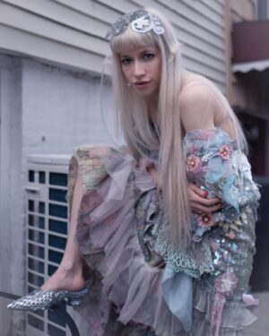 Sideara St. Claire Instagram - This @desertstarsvintage NFS legit fairy cardigan changed my life I don’t think I’ve been the same since I wore it LOOK AT IT!!!! 😔💕 Paired perfectly with this @shopsideara cap from the x @belllapietro collection (one of my top favs) and my @melissaofficial @yproject_official shoes that I pretend fit perfect, shot by the angel @alyssa_tiffany and styling with bb @josienolann 🪭❣️