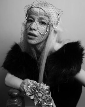 Sideara St. Claire Instagram - If you prove to yourself you can do something once you can do it again and again 
photography / editing: @alyssa_tiffany 
showroom /vintage pieces: @desertstarsvintage 
stylist / photo assist: @josienolann 
model / headpieces: @shopsideara
corsage: @nancyjoyjosephson