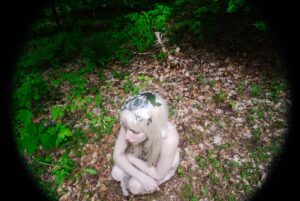 Sideara St. Claire Instagram - Ma’am there’s something on your head 
Some of the new hats I made for @worldofmyownnyc’s Metamorphosis runway 🦢🩶 I forced my boyfriend to take pictures of me in the woods and bugs ate me alive I’m actually losing my mind omg I need a Benadryl or something