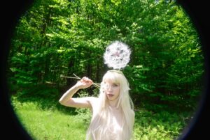 Sideara St. Claire Instagram - The Dandelion hat is now up!!! ⭐️✂️🪖 she’s available with a comb or headband attachment. I’m in cape cod with P for a bit and future sideara will figure out how tf to ship these 🤍 the wind blowing the trees together sounds like the ocean and we have to watch out for turtles when we drive bc it’s turtle egg season. I can’t wait to see oneeee