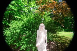 Sideara St. Claire Instagram - Ma’am there’s something on your head 
Some of the new hats I made for @worldofmyownnyc’s Metamorphosis runway 🦢🩶 I forced my boyfriend to take pictures of me in the woods and bugs ate me alive I’m actually losing my mind omg I need a Benadryl or something