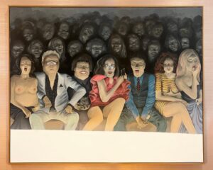 Sigge Eklund Instagram - Front Row I, akryl. 240x200 cm. Pris: 12.000.000 kr
