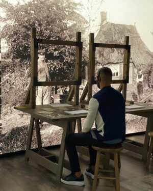 Simão Sabrosa Instagram - Uma questão de perspectiva, mas era assim que via uma baliza 😂😂 #meetvincentvangogh