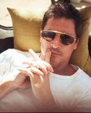 Simon Rex Instagram - Did a crispy lil shoot for @mrfeelgoodhq - got to wear some regalia and I look like Brad Pitt had a baby with Bill Murray. I’m going for sexy/funny and you can’t stop me. @fendi and @hoorsenbuhs helped me achieve that. 📸 @guyaroch