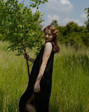 Simona Kollárová Instagram - Summer & @elkalounge 

Dress: @elkalounge 
Photo: @mariettakollarova.art 
Makeup & Hair: @zuzulova_makeup 

#elkaloungewear #blackdress #linendress #summeroutfit #ootd #photography #collab