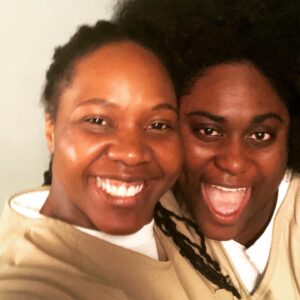 Sipiwe Moyo Instagram - Can you imagine what a great Mom she must be?! Sending you positive Mommy vibes @daniebb3 🧡🍼 👶🏾 🍼 🖤
.
.
.
.
.
.
.
.
.
.
.
.
.
.

#oitnb #orangeisthenewblack #orangeforever @oitnb @netflix #dblock #newmommy #motherhood #mamahood  #pousseywashingtonfund #sister#prison #icon #selflovery #adeolaaddict #adeola #taystee #tbt #fbf #flashbackfriday #bts