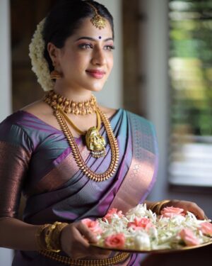 Sivakami Anantha Narayan Instagram - 🌸
@sreevallabhagoldanddiamond 
@blushonmakeover 
@rahulphotoshoot