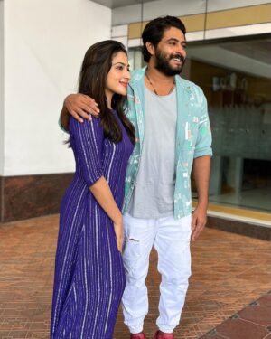 Sivakami Anantha Narayan Instagram - Wth our Laila💗
@lailamovieofficial 
@antony_varghese_pepe 
#ohmerilailapromotions
👗: @marianna_orbiz
