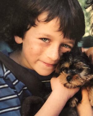 Skyler Gisondo Instagram - 17-and-a-half years old. Came face to face with a rattlesnake. Beat cancer at 10. Would charge after sticks twice her size directly into six-foot Malibu shore break and get absolutely ROCKED, only to come up happy and do it again another twenty times. She went with a belly full of chicken, pasta, and ice cream. Couldn’t have asked for a better life or a better dog. Rest easy Rox ❤️