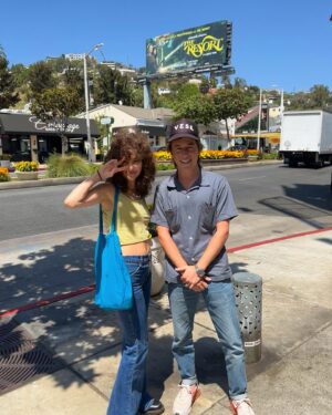 Skyler Gisondo Instagram - Episode 7 of The Resort is out now. Will we find Pasaje? Does it even exist? Did Nina and I ask a stranger to take a photo of us in front of this billboard? Get the answers to all of these burning questions and more exclusively on @peacocktv