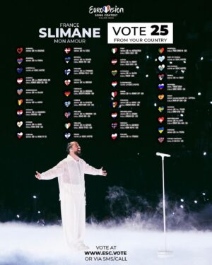 Slimane Nebchi Instagram - Tonight, I am putting my entire heart on the Eurovision stage. Tonight, I sing for my daughter. For my family. For my country. In the name of love. Thank you for your support 💙🤍❤️

Ce soir je dépose mon cœur entier sur la scène de l’Eurovision. Ce soir je chante pour ma fille. Pour ma famille. Pour mon pays. Au nom de l’amour. Merci pour votre soutien 💙🤍❤️