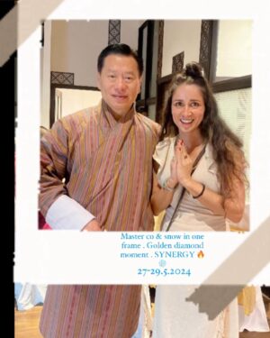 Snower Sania Vasudev Instagram - 🩵🎖️❄️Tauras bull slaying in Bhutan alone . 
Magical moments of my trip to the land of happiness & peace .
.
.
.
🌟My desire to meditate during wesak budh Purnima in 🇧🇹 was fulfilled on 25.5.2024 . My Kashmiri bday always falls on wesak Buddha Purnima and this was a long time wish and I can’t thank universe for this epic surprise moment . 
🤟🏻grateful!!! REBIRTH 👸

🌟My good fortune to have finally met @masterco_org in physical realm after following his sessions for eons I feel 🙏. 
Truly an honour & a fangirl moment of this lifetime . 👑😍
A True King of hearts & a real Super 🌟for sure , love ur spirit , humility & that beautiful big heart ♥️master co. 
We are blessed🧚🏻‍♀️to have a divine channel ( Light instrument ) like you in this era and timeline . 

Thank you for empowering, elevating & blessing us with your presence & power .
 LOVE ☯️☮️🕉️🙌🏻 SYNERGY through the roof !!!!

🩵In love with there culture , Consciousness , people and over all vatavaran🌈 💋🏔️🍀✅. 
.
A journey I will always cherish 🧘‍♀️even though I faced some really challenging circumstances 🥺which of-course is a part of any adventure  and always leads to ascension 🌥️& expansion . 
All is well 🧳 I am guided , blessed ,protected on every level and dimension. 
🦄 love you BHUTAN u TrueBEAUTY🪬
Shanti and happiness forever upon u🙌🏻❄️
