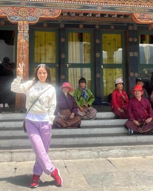 Snower Sania Vasudev Instagram - 🩵🎖️❄️Tauras bull slaying in Bhutan alone . 
Magical moments of my trip to the land of happiness & peace .
.
.
.
🌟My desire to meditate during wesak budh Purnima in 🇧🇹 was fulfilled on 25.5.2024 . My Kashmiri bday always falls on wesak Buddha Purnima and this was a long time wish and I can’t thank universe for this epic surprise moment . 
🤟🏻grateful!!! REBIRTH 👸

🌟My good fortune to have finally met @masterco_org in physical realm after following his sessions for eons I feel 🙏. 
Truly an honour & a fangirl moment of this lifetime . 👑😍
A True King of hearts & a real Super 🌟for sure , love ur spirit , humility & that beautiful big heart ♥️master co. 
We are blessed🧚🏻‍♀️to have a divine channel ( Light instrument ) like you in this era and timeline . 

Thank you for empowering, elevating & blessing us with your presence & power .
 LOVE ☯️☮️🕉️🙌🏻 SYNERGY through the roof !!!!

🩵In love with there culture , Consciousness , people and over all vatavaran🌈 💋🏔️🍀✅. 
.
A journey I will always cherish 🧘‍♀️even though I faced some really challenging circumstances 🥺which of-course is a part of any adventure  and always leads to ascension 🌥️& expansion . 
All is well 🧳 I am guided , blessed ,protected on every level and dimension. 
🦄 love you BHUTAN u TrueBEAUTY🪬
Shanti and happiness forever upon u🙌🏻❄️