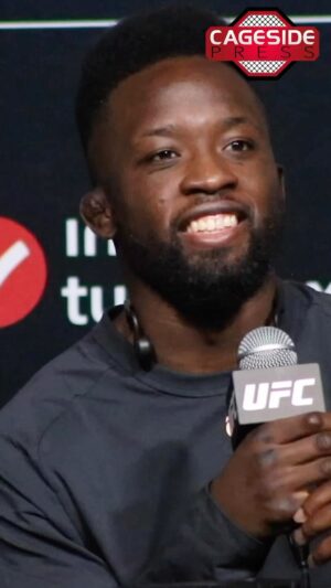Sodiq Yusuff Instagram - Sodiq Yusuff keeps is smiling through the ups and downs #UFC300 

🎥: @doublegontv