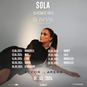 Sola Instagram - Cupidon tour i’m coming…✨🏹

Tellement heureuse de vous retrouver en première partie de cette tournée qui va être incroyable! Il faudra être patient mais j’ai vraiment hâte🤍
On se voit sur quelles dates ??👀

Merci mon @slimane 🤍🙏🏼