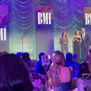Sonya Belousova Instagram - My most favorite event of the year. Thank you @bmi for all the love! Feeling lucky and grateful for another BMI Award, this time for #TheThingAboutPam. This is such an honor. And what an incredible night! Thank you to the absolute legend and our brilliant showrunner @jennybgoode for bringing Giona & I on this adventure, love you to the moon and back!! And thank you BMI and @reema.iqbal for your continued support and for being amazing! ❤️🎶❤️