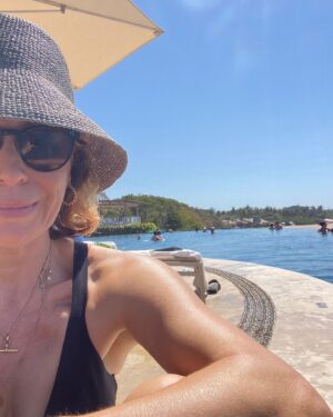 Sonya Walger Instagram - This must be the only cold water for miles. Incredible writer. (And beautiful spot).