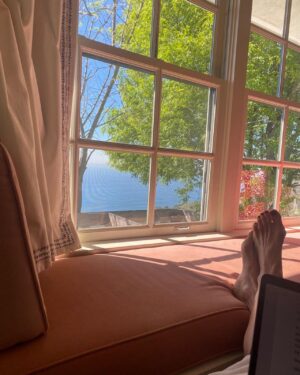 Sonya Walger Instagram - If you know, you know… Writing days actually consecutive now, thanks to beautiful view, setting daily time limit and “habit stacking” so I sit down as soon as I’ve showered. Realize I’m late to the game on Atomic Habits but quick, quick go and buy it! It has got me in that chair every day since I read it. So thank you, @jamesclear.