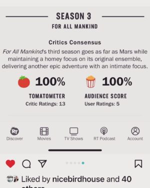 Sonya Walger Instagram - You know what’s fun? When the show you love is loved by others too. So proud to be a part of this astonishing show. Also really glad I don’t look like this. Yet. @forallmankind_
