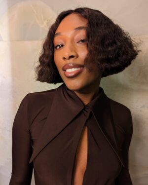 Sophia Brown Instagram - the calm before the @bafta x @britishvogue x @tiffanyandco party!🤎

Hair: @kieronlavine 
Make up: @minnie_mua 
Styling: @aimeecroysdill