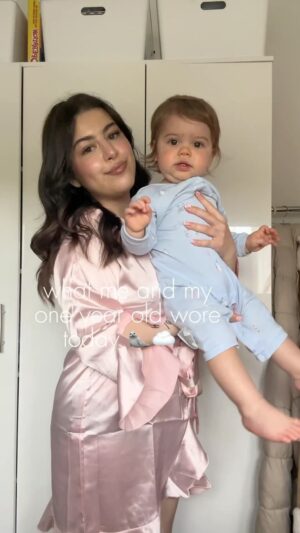 Sophia Grace Brownlee Instagram - what me and my one year old wore today 🩶 

-

-

-

-

-
#reels #mom #momlife #mom #baby #babyboy #babyroutine #babiesofinstagram #toddler #grwm #ditl