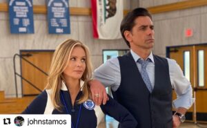 Sophia Mitri Schloss Instagram - What to say at the end of the era that is Big Shot season 1?! (An era for real. I’ve had 2 birthdays during this season.)
I’m so grateful for this show, to have worked with these unbelievably kind and talented people. Can’t wait for the world to see this. 
#Repost @johnstamos 
・・・
That’s a wrap on #BigShot our new show on @disneyplus. I’m so proud of my beautiful, smart, cool costars, our producers, writers and crew, for getting through a rocky, but very productive year shooting this show.  @davidekelleyproductions and @deanlorey and @billdelia have created one of my favorite characters, and favorite work environments of my career.  Can’t wait for you all to see it and our super talented cast. (These young girls are going to be big stars... you just wait! )Big Shot coming soon to @disneyplus