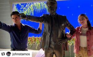 Sophia Mitri Schloss Instagram - What to say at the end of the era that is Big Shot season 1?! (An era for real. I’ve had 2 birthdays during this season.)
I’m so grateful for this show, to have worked with these unbelievably kind and talented people. Can’t wait for the world to see this. 
#Repost @johnstamos 
・・・
That’s a wrap on #BigShot our new show on @disneyplus. I’m so proud of my beautiful, smart, cool costars, our producers, writers and crew, for getting through a rocky, but very productive year shooting this show.  @davidekelleyproductions and @deanlorey and @billdelia have created one of my favorite characters, and favorite work environments of my career.  Can’t wait for you all to see it and our super talented cast. (These young girls are going to be big stars... you just wait! )Big Shot coming soon to @disneyplus