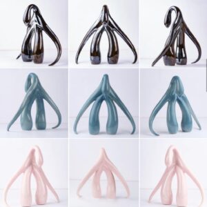 Sophia Wallace Instagram - It took many years to unburden myself of the shame I was taught to carry about my genitals. That self-acceptance of our bodies is radical, says so much about our world. Thank you to all my teachers along the way including now. I’m still learning. 

“Swan Series," 2022, slip cast, stoneware clay, glaze, 13.5 x 14.5 x 7 inches (35 x 36 x 17.5 cm)