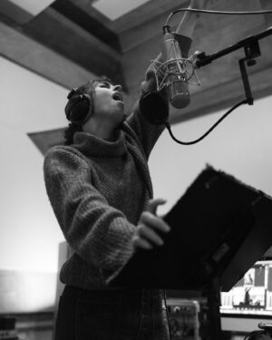 Sophie Auster Instagram - So excited for these new songs and to be working with producer @nickblockmusic again and at the wonderful @tothebridgenyc with @urosh BTS by @spencerostrander