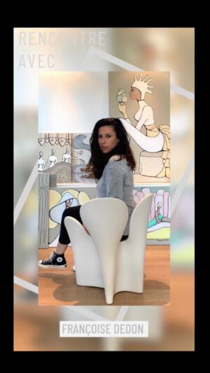 Sophie Favier Instagram - Je suis extrêmement sensible à l’art et la manière dont peint l’artiste Françoise Dedon, ses personnages sont énigmatiques, extraordinaires, élégants.
La maison @courreges va vous adorer.
Monsieur Pierre Cardin aurait lui aussi aimé votre travail, j’en suis quasi certaine.

➡️ @francoise.dedon 

Les lignes sont pures, franches.
Elle peint un monde magique, ça me touche spécialement. 

Je vous laisse découvrir son univers, bien à elle.

Merci à @barbara.bcss pour ces belles images.

Production Sophie Favier, la vraie 🍀