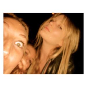 Sophie Kennedy Clark Instagram - #10yearchallenge same shit, different angle. Still can’t work a disposable camera. Shot somewhere either on or near a dance floor. The owner of that green eyeball is still my best pal. Now that’s something. #tbt