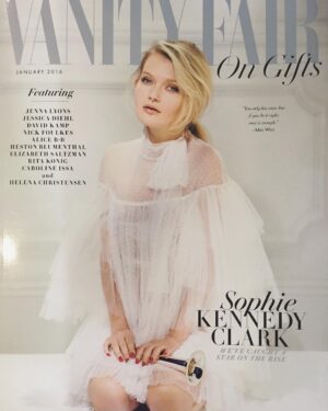 Sophie Kennedy Clark Instagram - I subscribed to @vanityfair aged 13. It was my porthole to an industry I was enamoured and enlivened by. Never did I predict or even dare to dream that I would be on a cover. This is one hell of a moment. Or a month! Definitely got me in a festive mood #VanityFair #getfestive