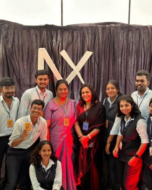 Sreeja Shyam Instagram - At @cnctvm , inaugurating their media fest @mediatrix.cnc ! 
Thanks to the wonderful students and their awesome teachers of CNC who made me feel right at home ❤️