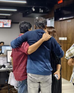 Sreeja Shyam Instagram - Moments of pride and happiness! 
(Includes winning of a bet frm your chief)
#countingday #election2024 #journolife #candid
captured by
@varungfx
