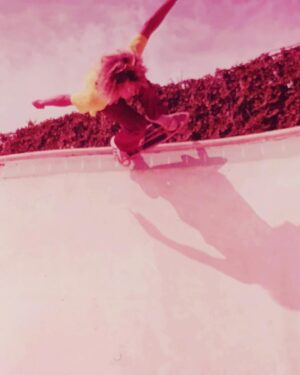 Stacy Peralta Instagram - August of 76. We have just learned “one-wheelers” where three wheels have lost contact with the pool and only one remains rolling on the coping’s edge before you turn 180 and drop back down. Bob Biniak and I are in the shallow end of the Devonshire pool watching Alva hit back to back one wheelers. Tony’s riding a Logan Earth Ski, Road Riders and very loose Bennett Trucks and at one point his one wheel rolls across the coping but then rolls up and over and out onto the flat of the pool’s deck. His body is now completely hung over the deep end while his one wheel is far behind him rolling over the pool’s deck and somehow Tony manages to pull his single wheel back from that position and roll it back over the top of the coping and into the pool. What he’s pulled off is the single most insane thing Bob and I have ever witnessed in a pool. It’s so shocking that Bob looks at me with his mouth agape as if he’s seen a ghost. I will never forget his reaction nor will I ever forget what I saw Tony do. If Tony had failed to pull his wheel back in, his back truck would’ve caught and hooked on the coping and he would’ve been thrown to the bottom and broken his neck because of the forward placement and momentum of his body. He was at that moment vulnerable to pool skating’s most dangerous fall. It was a stunning thing to witness and just as soon as Bob and I recovered, Bob turned to me and said quietly, “don’t let him know you saw that otherwise we’ll never hear the end of it on the drive home.”……..photos Pat Darrin.