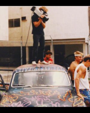 Stacy Peralta Instagram - I never had the slightest inkling I would make skate videos and then go on to make films. In 1983 I was living in Hollywood and my neighbor and friend was D.David Morin, former editor of Skateboarder Mag. He had just graduated from film school and was now a budding film maker and actor. He came to me one day and said, “My partner Dan and I think we can make a skate video featuring the Bones Brigade for 5k.” It was an offer George and I couldn’t refuse. Plans were quickly drawn up to begin shooting the Bones Brigade Video Show. But days before our first shoot, D.David auditioned for and landed an acting role in a major TV commercial making him unavailable. He told me I’d be in good hands with Dan, but Dan and I didn’t quite click. I wanted him to shoot the angles Stecyk had established with his classic DT photos but Dan saw it differently. So after day one I made the decision to take the video on myself. Being smart enough to know that I knew nothing about film making but dumb enough to do it anyway, I rented a 3/4 inch video camera and began shooting. In 8 months I’d amassed hours of footage. Then knowing even less about editing but naive enough to proceed, I rented a portable Sony editing system and parked it on my kitchen table where it remained for the next five months. I spent hours hunched over the material, logging it into notebooks and slowly piecing it together, then showing it to George and Stecyk for guidance. As it turns out, it was my deep understanding of skateboarding, the rhythm and flow of it that allowed me to overcome my lack of film making skills. Skateboarding itself guided the process and showed me how to make that first video and then the others that followed, and really all of my films. I don’t know what I have learned in life that is not the direct result of my intimate relationship with skateboarding.