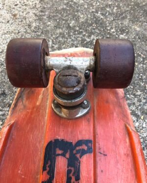 Stacy Peralta Instagram - At age 17, Golden Breed Sportswear is flying me to Australia to introduce modern skateboarding - a dream come true as I will get to surf the fabled Gold Coast! I pack two things; my Zephyr surfboard and orange Zephyr skate (pictured)…So I’m at LAX with my Mom at the Qantas counter and the ticket agent says, “No surfboards!” I’m dumbstruck! What? I plead, “But I’ve taken this to Hawaii!” In his best school principal, “No surfboards on international flights.” I step out of line, melt down and begin sobbing. “I can’t go to Australia without my surfboard! My mom, unaware of how to handle this strange mishap, stares at me, considering. She then looks at my skateboard and then my surfboard and very gently says, “which one is your future?” I look at her with tears running down my face desperately wanting to avoid the answer. Moments later I hand her my surfboard, we hug and say goodbye. “See you in 6 months”…I arrived to drizzly skies and quickly jumped into demos all over Sydney, Adelaide and Melbourne and everywhere else except the Gold Coast. During my trip I’m plagued by vivid dreams of never reaching the Gold Coast, dreams so real I’d wake up not knowing where I was…After 5 months I was done. I procured a car and a surfboard and headed out. I was alone and finally on my way to the Gold Coast. At a campground on night two an intuition blew a hole thru me, “Get home now!” Intuition has always been my trusted guide as so much of my life has made no sense. The next morning I obeyed it and turned around. I arrived home just in time for the Cow Palace event in San Francisco. It was at this event where Larry Gordon saw me skate and approached me to ride for G&S. Had I not made that contest on that weekend I doubt I would’ve had the opportunity to write this post.
