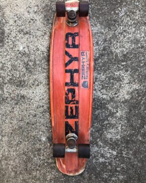Stacy Peralta Instagram - At age 17, Golden Breed Sportswear is flying me to Australia to introduce modern skateboarding - a dream come true as I will get to surf the fabled Gold Coast! I pack two things; my Zephyr surfboard and orange Zephyr skate (pictured)…So I’m at LAX with my Mom at the Qantas counter and the ticket agent says, “No surfboards!” I’m dumbstruck! What? I plead, “But I’ve taken this to Hawaii!” In his best school principal, “No surfboards on international flights.” I step out of line, melt down and begin sobbing. “I can’t go to Australia without my surfboard! My mom, unaware of how to handle this strange mishap, stares at me, considering. She then looks at my skateboard and then my surfboard and very gently says, “which one is your future?” I look at her with tears running down my face desperately wanting to avoid the answer. Moments later I hand her my surfboard, we hug and say goodbye. “See you in 6 months”…I arrived to drizzly skies and quickly jumped into demos all over Sydney, Adelaide and Melbourne and everywhere else except the Gold Coast. During my trip I’m plagued by vivid dreams of never reaching the Gold Coast, dreams so real I’d wake up not knowing where I was…After 5 months I was done. I procured a car and a surfboard and headed out. I was alone and finally on my way to the Gold Coast. At a campground on night two an intuition blew a hole thru me, “Get home now!” Intuition has always been my trusted guide as so much of my life has made no sense. The next morning I obeyed it and turned around. I arrived home just in time for the Cow Palace event in San Francisco. It was at this event where Larry Gordon saw me skate and approached me to ride for G&S. Had I not made that contest on that weekend I doubt I would’ve had the opportunity to write this post.