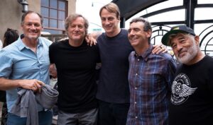 Stacy Peralta Instagram - We had two great screenings of my new film; “The Yin and Yang of Gerry Lopez” the past two nights at the mighty La Paloma Theater in Encinitas Ca, these four showed up and we had a blast, it’s always hugs and laughs when we hang out together.  Check Patagonia’s website for screening info on the film as we’ll be touring it soon.