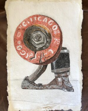 Stacy Peralta Instagram - I’ve been drawing for a large part of my life, mostly abstract, black ink on white paper. A little over a year ago a close friend, Mike Shine, a very talented artist/painter, inspired me to pick up the brush and move paint on canvas, so I jumped in. I’m enjoying the process as it’s very meditative and technical. My girlfriend suggested I paint some of the historic boards from my collection and this is my first attempt. Some of these boards have been sitting in darkness in my attic for decades, some so old they’re beginning to decompose. Perhaps this is the opening run for the next stage of their lives.