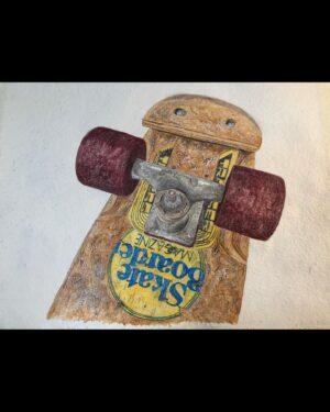 Stacy Peralta Instagram - Been spending a lot of quality time moving paint around, these are just a few of my recent paintings, acrylic on cloth paper 12”X14”
