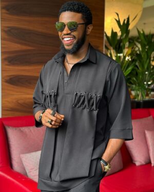 Stan Nze Instagram - Out for the @elevationng screening of #TheMovieTehilah 😎

Outfit by @amdiddyy 
Shoes by @aragonsignature 
Photographed by @haroldamenyah 

#MaziNze #Ngozichierika #Grateful #HappySunday