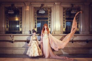 Stef Dawson Instagram - Just two Queens, ruling over Grand Central Station...
👸👸🤍✨✨
With this royal beauty @evajoy11 
Epic Photography by @jackietranphotography Stunning dress by @eliza_french Hair and make up by @evydrew and all kinds of photo Magic by @lysascott and Eva’s amazing Mum ✨✨✨✨✨ As you were, loyal subjects...
#Queens #GrandCentralStation #elizafrench #jackietranphotography